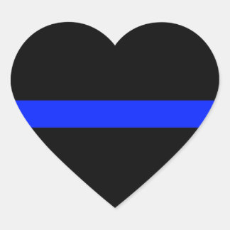 Thin Blue Line Heart Sticker (set van 20)