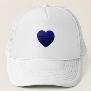 Thin Blue Line Heart Trucker Pet