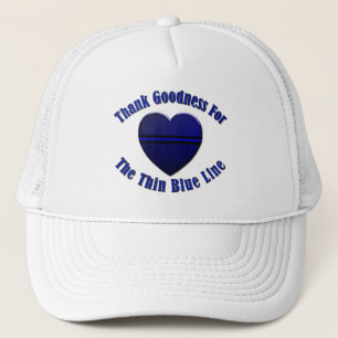 Thin Blue Line Heart Trucker Pet