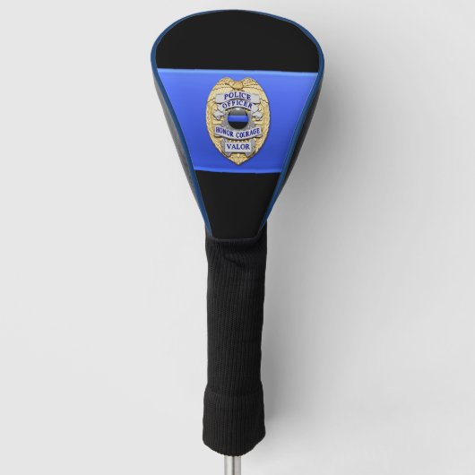 Thin Blue Line Honor Badge Golfheadcover (Voorkant)