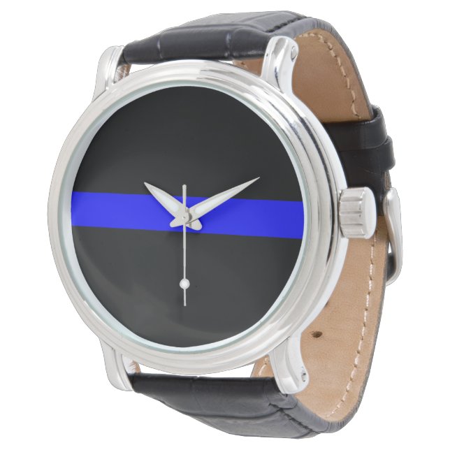 Thin Blue Line Horloge voor Heren (Gekanteld)