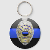 Thin Blue Line in rumoe Badge Sleutelhanger (Achterkant)