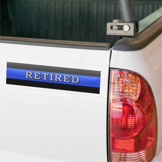 Thin Blue Line in ruste Bumpersticker (Op Truck)