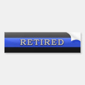 Thin Blue Line in ruste Bumpersticker (Voorkant)