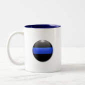 Thin Blue Line K9 Badge Tweekleurige Koffiemok (Links)