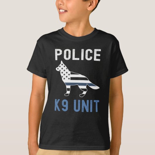 Thin Blue Line K9 German Shepherd Police K9 T-shirt (Voorkant)