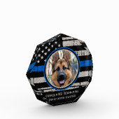 Thin Blue Line K9 Politie Dog Memorial Fotoblokken (Links)