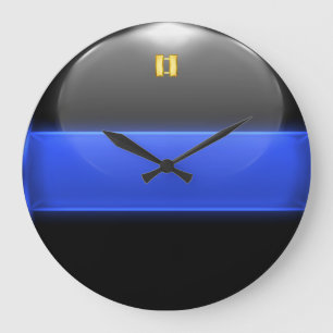 Thin Blue Line Kapitein Insignia Rank Grote Klok