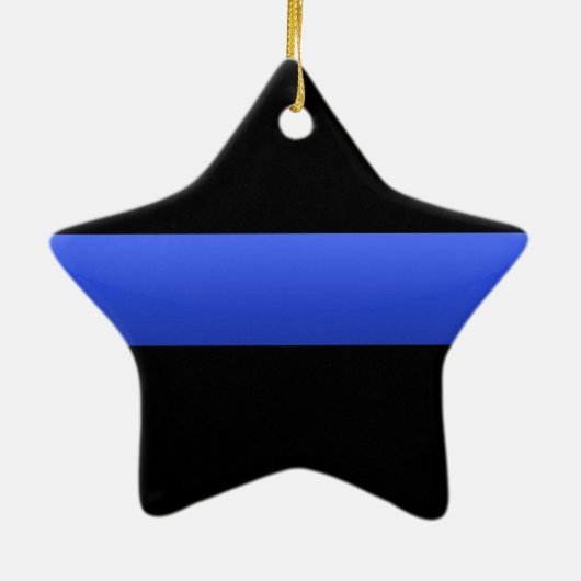 Thin Blue Line Keramisch Ornament (Achterkant)