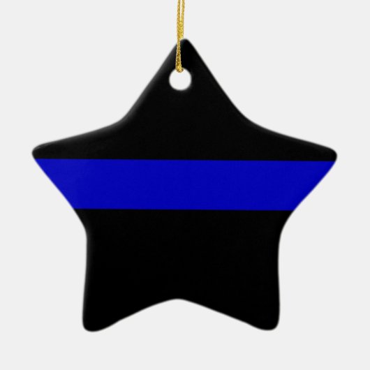 Thin Blue Line Keramisch Ornament (Voorkant)