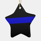 Thin Blue Line Keramisch Ornament (Links)