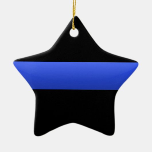 Thin Blue Line Keramisch Ornament (Voorkant)