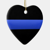 Thin Blue Line Keramisch Ornament (Rechts)