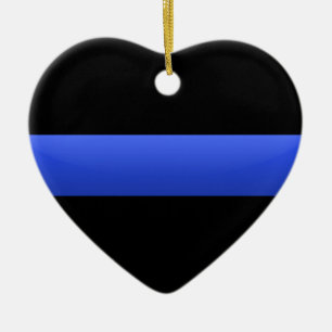 Thin Blue Line Keramisch Ornament