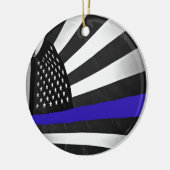 Thin Blue Line Keramisch Ornament (Links)