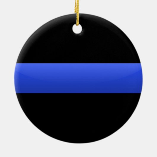 Thin Blue Line Keramisch Ornament (Achterkant)