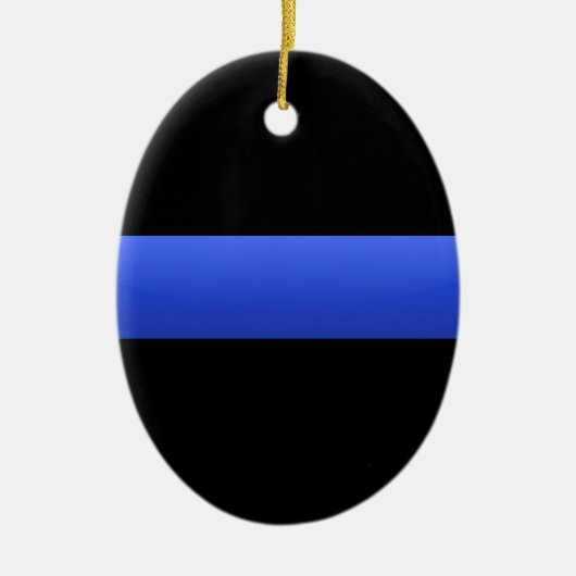 Thin Blue Line Keramisch Ornament (Voorkant)