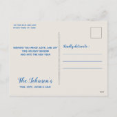 Thin Blue Line Kerstmis - Politiefamilie Feestdagenkaart (Achterkant)