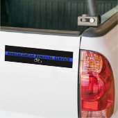 Thin Blue Line Knucklehead Removal Service Bumpersticker (Op Truck)
