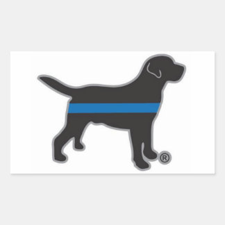 Thin Blue Line Lab-Sticker Rechthoekige Sticker