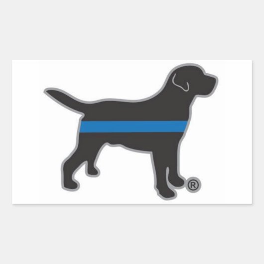 Thin Blue Line Lab-Sticker Rechthoekige Sticker (Voorkant)