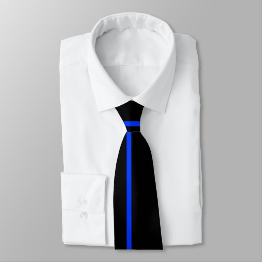 Thin Blue Line Law Enforcement Custom Initialen Stropdas (Gebonden)