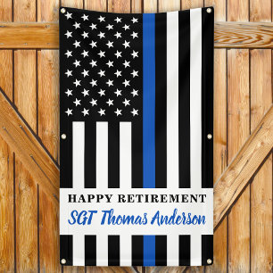 Thin Blue Line Law Enforcement Happy Retirement Spandoek