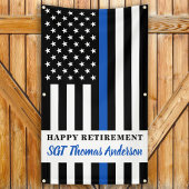 Thin Blue Line Law Enforcement Happy Retirement Spandoek