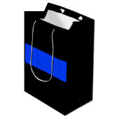 Thin Blue Line Law Enforcement Medium Gift Bag Medium Cadeauzakje (Voorkant Gekanteld)