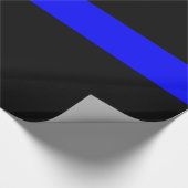 Thin Blue Line - Law Enforcement Police Flag Cadeaupapier (Hoek)