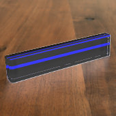 Thin Blue Line - Law Enforcement Police Flag Naambordje (Zijkant)