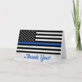 Thin Blue Line Law Enforcement Police Officer Kaart (Voorkant)
