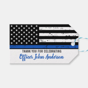 Thin Blue Line Law Enforcement Police Retirement Cadeaulabel