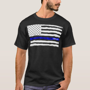 Thin Blue Line Law Enforcement voor TRUMP T-shirt