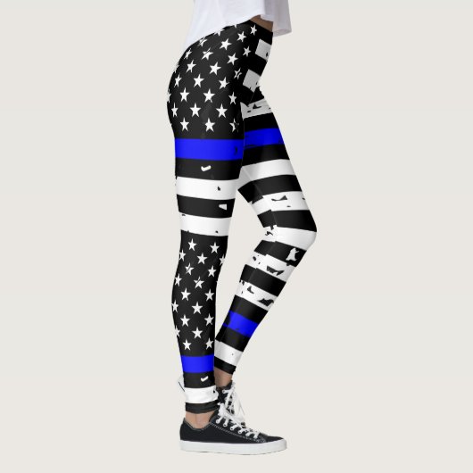 Thin Blue Line Leggings - horizontaal (Rechts)