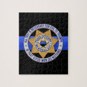 Thin Blue Line Legpuzzel (Verticaal)