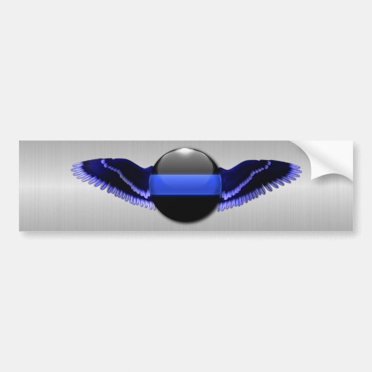 Thin Blue Line - Luchtvaartpolitie Bumpersticker (Voorkant)