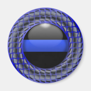 Thin Blue Line Medallion Magneet