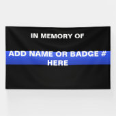 Thin Blue Line Memorial Banner (Horizontaal)