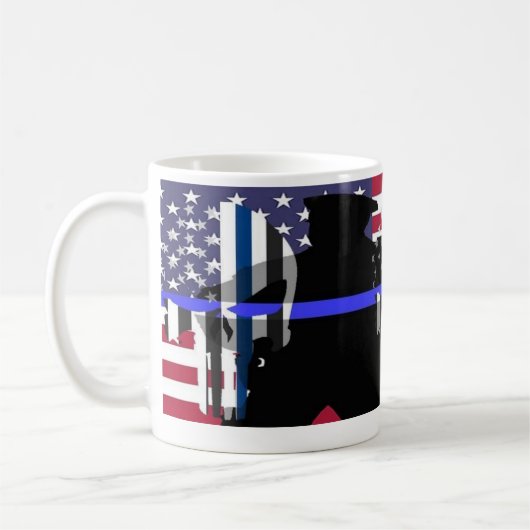 Thin Blue Line Mok (Links)