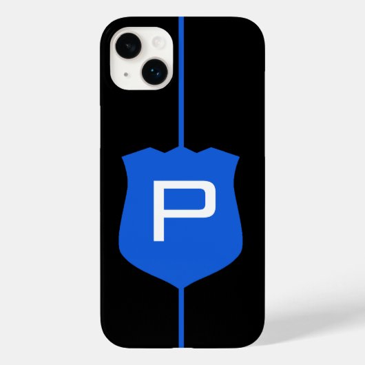 Thin Blue Line Monogram Case-Mate iPhone Case (Achterkant)