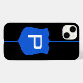 Thin Blue Line Monogram Case-Mate iPhone Case (Achterkant (horizontaal))