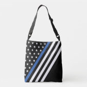 Thin Blue Line Monogram Flag Crossbody Bag Tas (Achterkant)