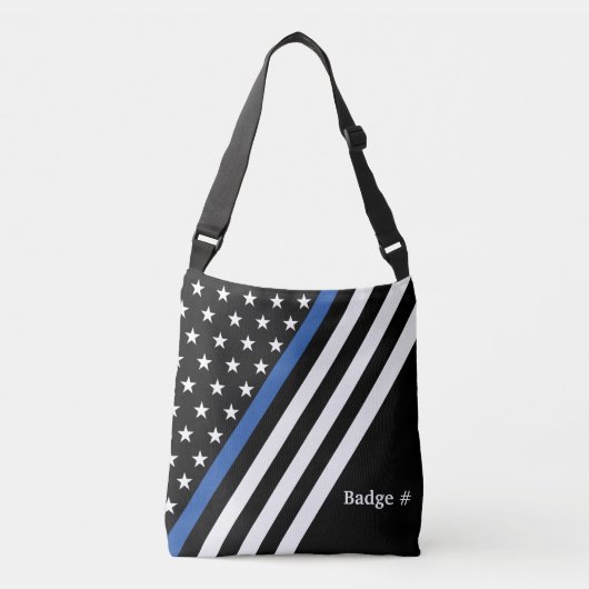 Thin Blue Line Monogram Flag Crossbody Bag Tas (Voorkant)
