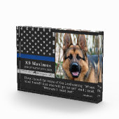 Thin Blue Line Officer K9 Memorial Fotoblokken (Rechts)