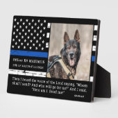 Thin Blue Line Officer K9 Memorial Fotoplaat (Zijkant)