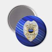Thin Blue Line - Officers Memorial Badge Magneet (Voorkant / Achterkant)
