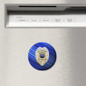 Thin Blue Line - Officers Memorial Badge Magneet (Insitu (Vaatwasser))