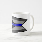 THIN BLUE LINE OHIO STATE FLAG COFFEE MOK (Voorkant rechts)