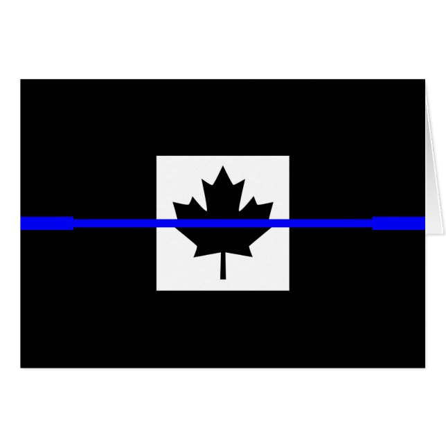 Thin Blue Line on Canadian Flag Decor (Voorkant Horizontaal)